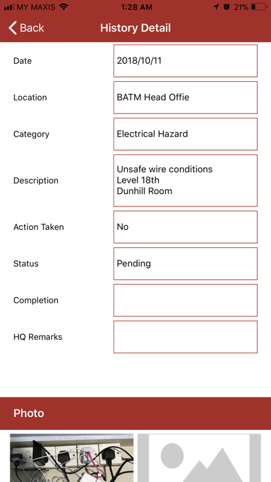 EHS-NearMiss Report Screenshot