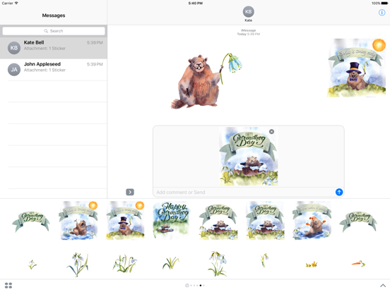 Screenshot #4 pour Groundhog Day - Stickers