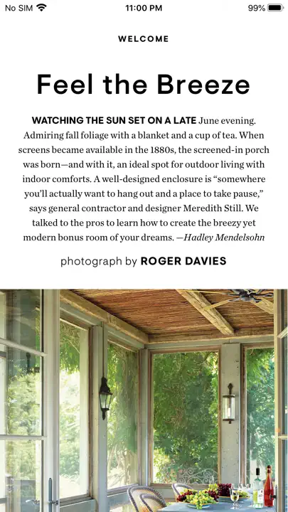 House Beautiful Magazine US iPhone Screenshot 2