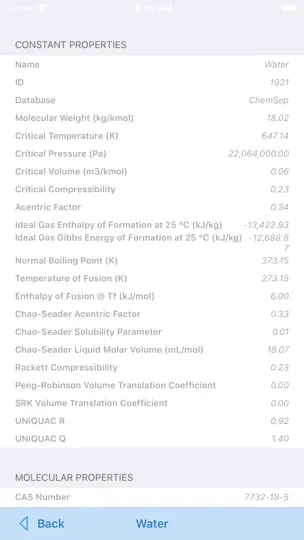 Screenshot von DWSIM Simulator auf dem iPhone 5
