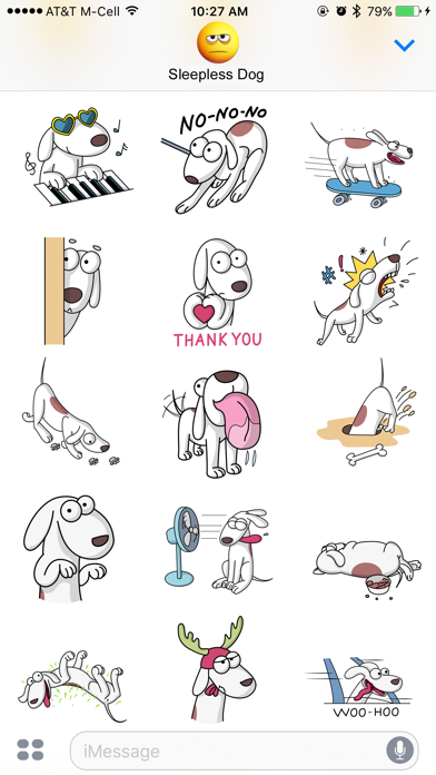 Sleepless Dog Stickers Screenshot