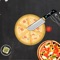 Use the knife on the Bottom to shot the pizza on the top, there can most 6 knife, you should avoid the knife shot the same place, the more knife you can shot the high score you will get