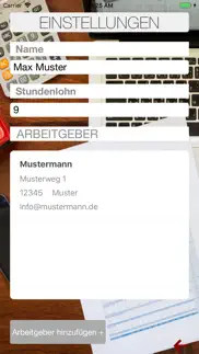 minijob stundenzettel iphone bildschirmfoto 2