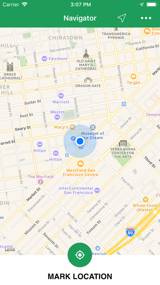 #1. Navigator: Back to location (iOS) Podle: Extrip.su