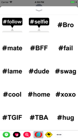 Hashtags screenshot