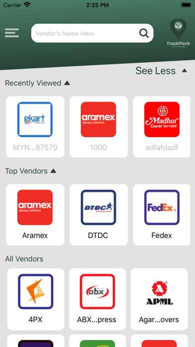Screenshot #2 pour TrackPack App