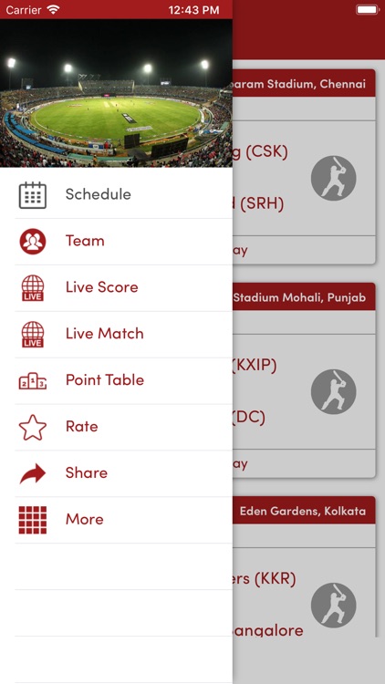 IPL 12 Live match, Schedule