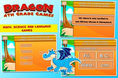 Dragons 4th Grade School Games screenshot 2