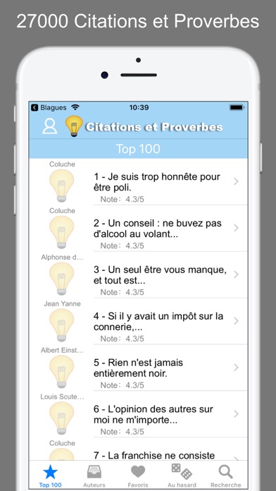 Screenshot #1 pour Citations et Proverbes