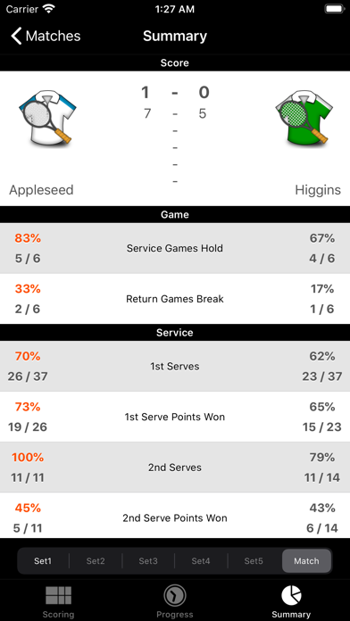 TennisRecord Screenshot