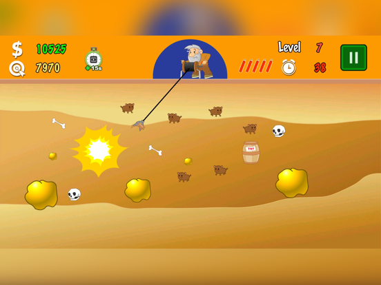 Gold Miner Classic Senspark iPad app afbeelding 4