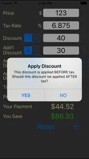 smart discount calculator iphone screenshot 2