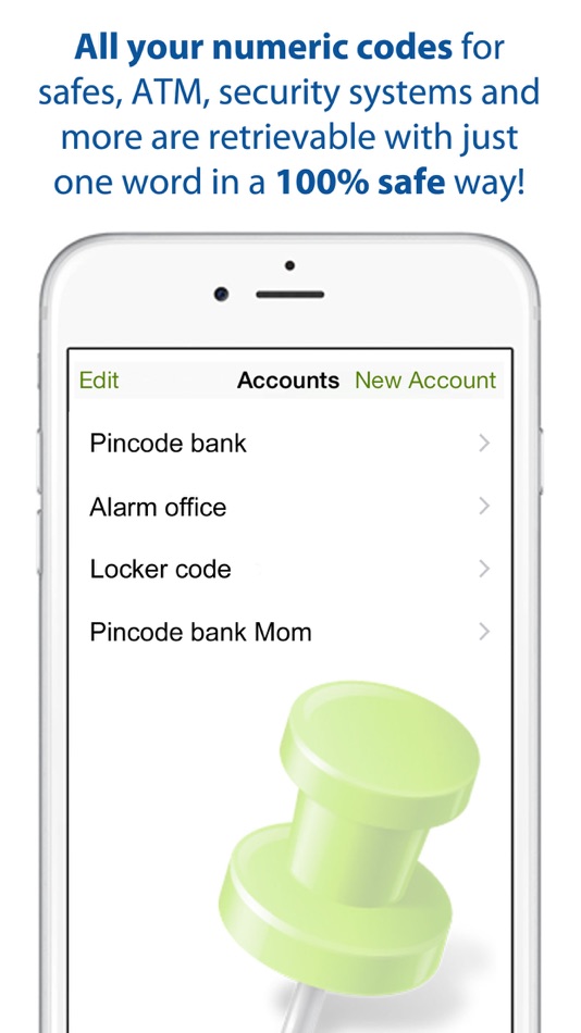 #1. WordPIN - Passcode Storage (iOS) 由: R.F. van der Steeg