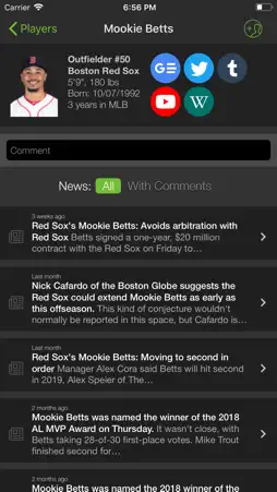 Playerline Fantasy Sports News screenshot 8
