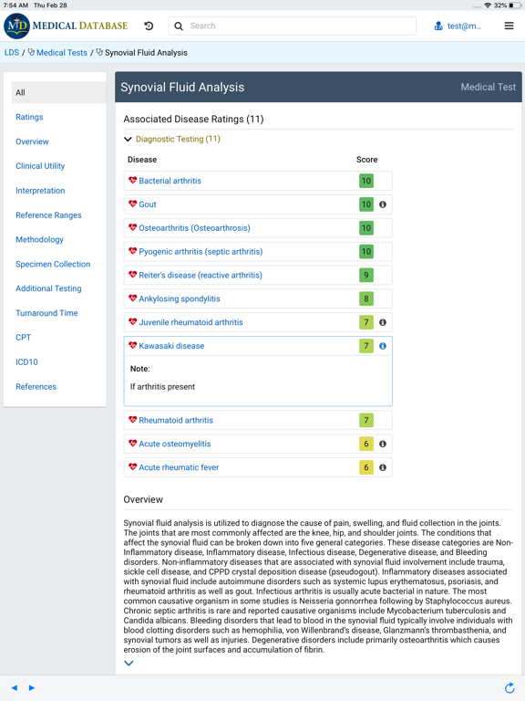 Laboratory Decision System iPad screenshot 9 - Medical app
