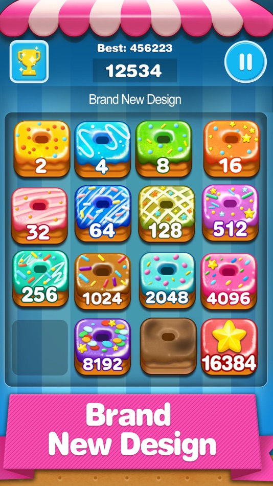 #5. 2048: New Number Tile App (iOS) 来自: puzzle games for free