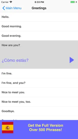 Game screenshot Speak Spanish Phrasebook Lite apk