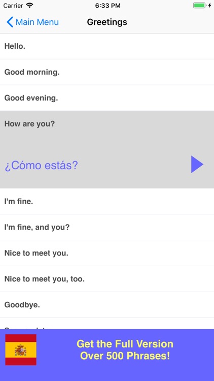 Speak Spanish Phrasebook Lite