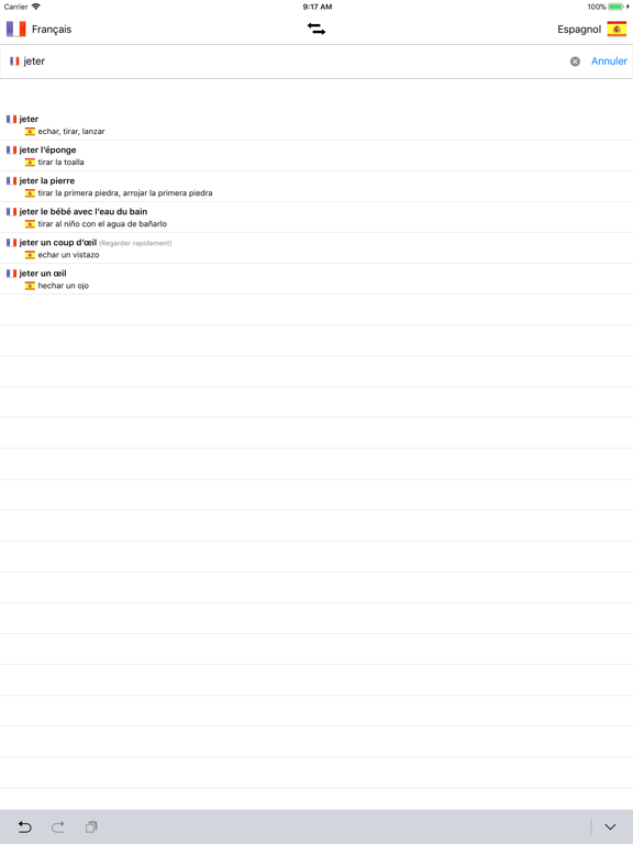 Espagnol-Français iPad screenshot