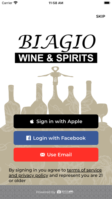 Biagio Wine & Spirits Screenshot