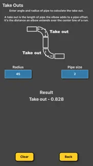 pipe takeout calculator iphone screenshot 1