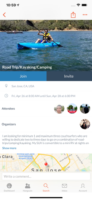 ‎Couchsurfing Travel App Screenshot