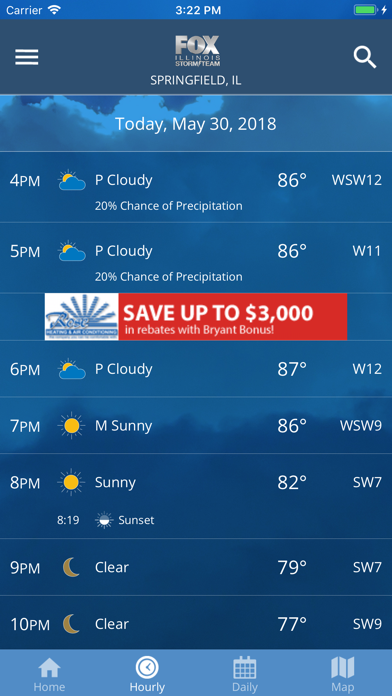 Fox Illinois Weather App Screenshot
