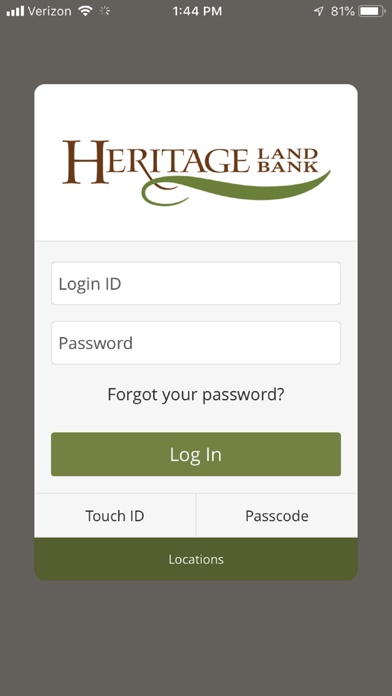Heritage Land Bank Ag Banking Screenshot