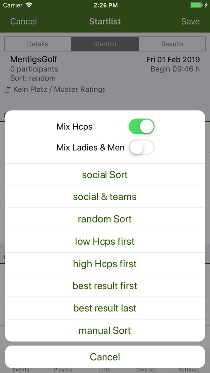 Golf Startlist Generator screenshot-4