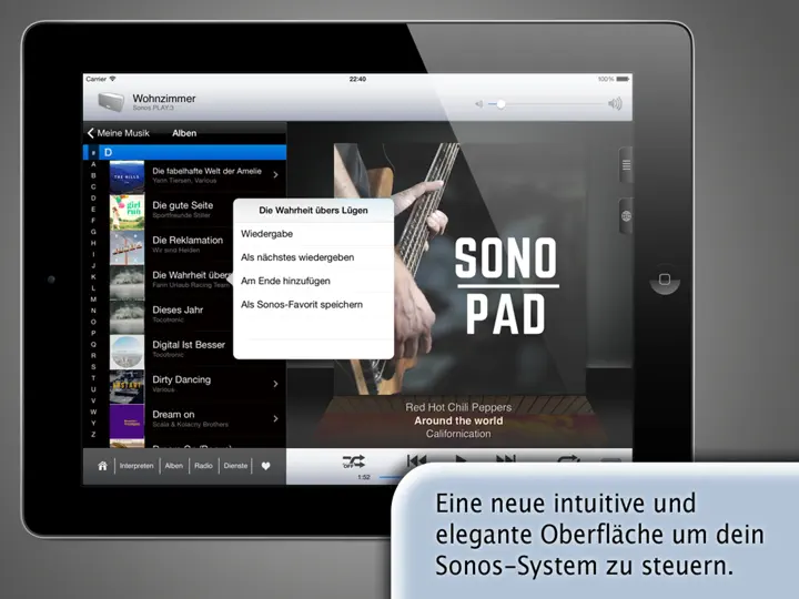 Screenshot von SonoPad Für Sonos auf dem iPhone 1