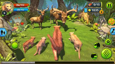 Cougar Family Sim Wild Forest
