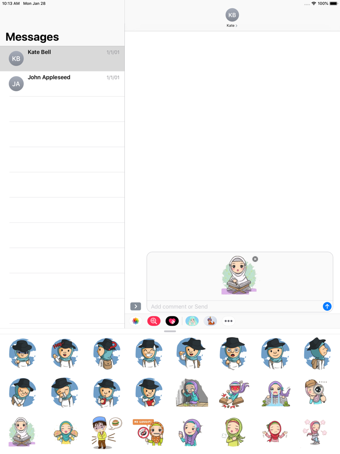 Hijab Women Expressions Emojis