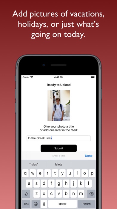 Family Fotos - keep in touch iPhone screenshot 3 - Social Networking app