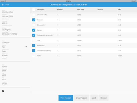 eHopper POS iPad screenshot 5 - Business app