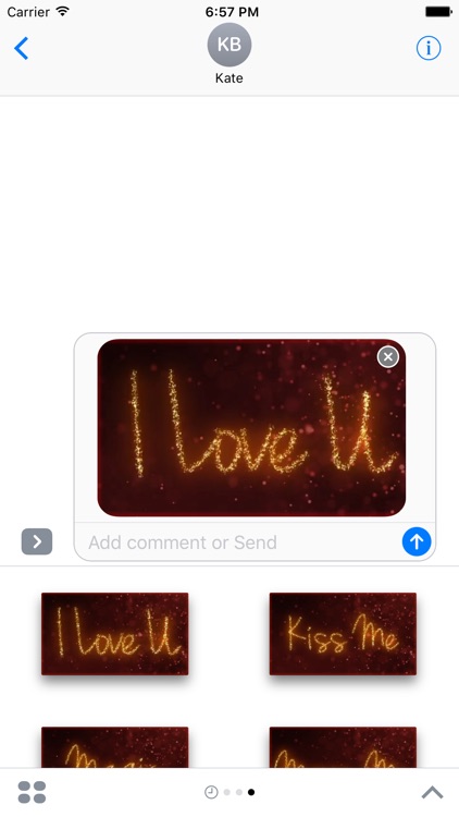 Animated Love Sticker