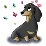 Cute Dachshund Dog Stickers App Contact