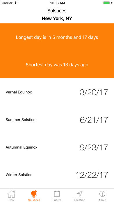 Sunrise Sunset Times Screenshot