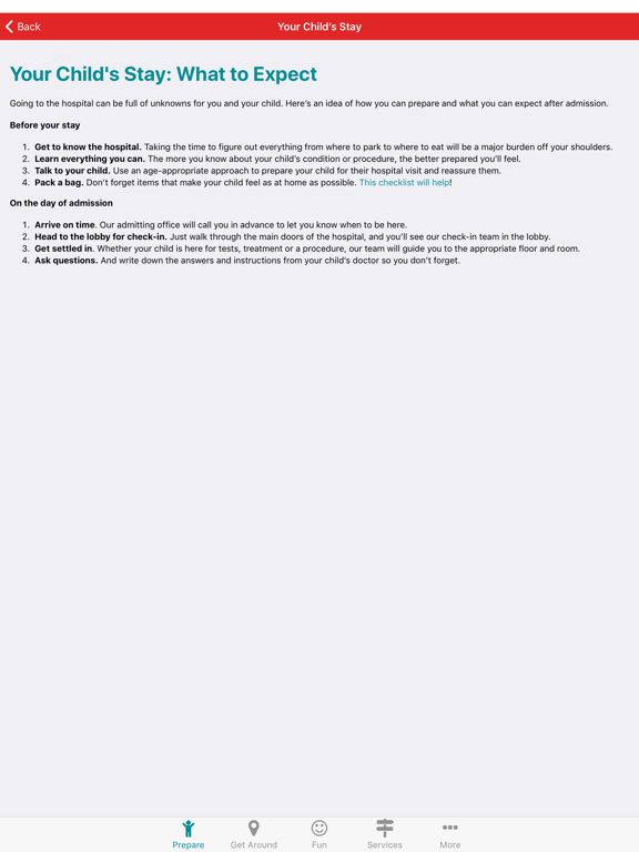 Levine Children's iPad screenshot 7 - Medical app
