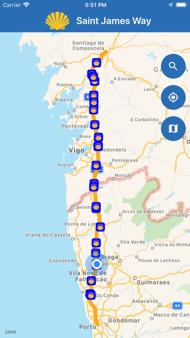 Screenshot #1 pour Chemins de Saint-Jacques PRO