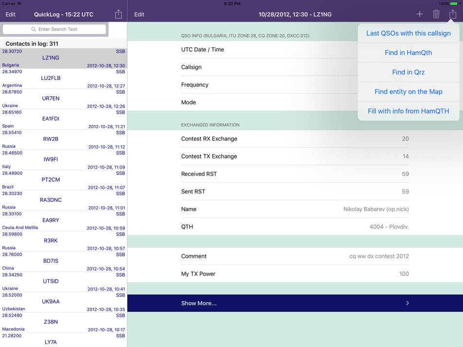 #4. Mircules HAM QuickLog (iOS) 由: Mircules
