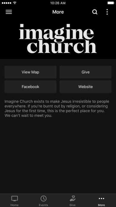 Imagine Church App Screenshot
