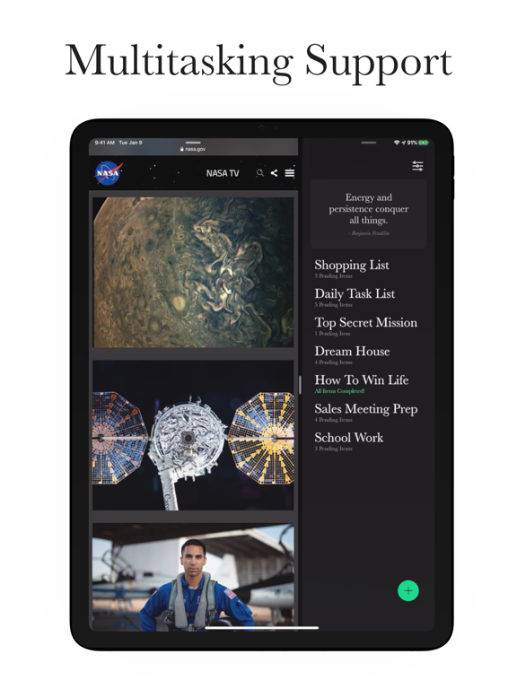 Jottin: Simple To-Do Tasks iPad screenshot 2 - Productivity app