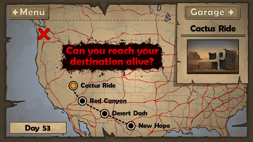 Capture d'écran de Earn To Die sur iPhone 4