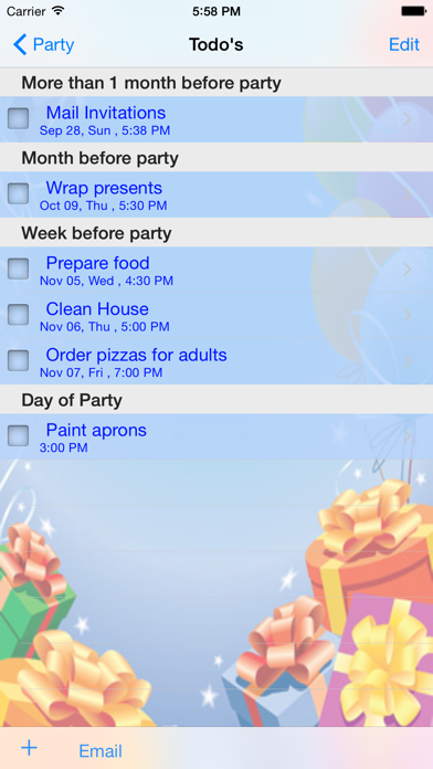 iParty Screenshot