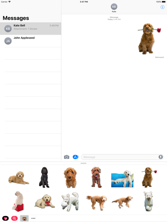 Screenshot #4 pour Goldendoodle Sticker Pack