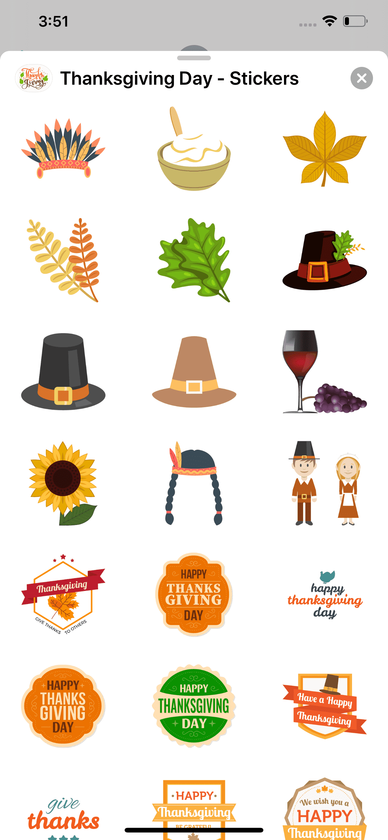 Thanksgiving Day - Stickers screenshot 4
