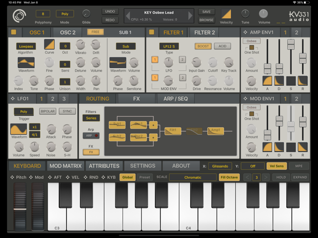 ‎สกรีนช็อตของ SynthMaster One