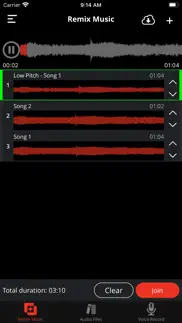 remix music - combine songs hq iphone screenshot 2