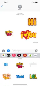 Chat text stickers screenshot #2 for iPhone