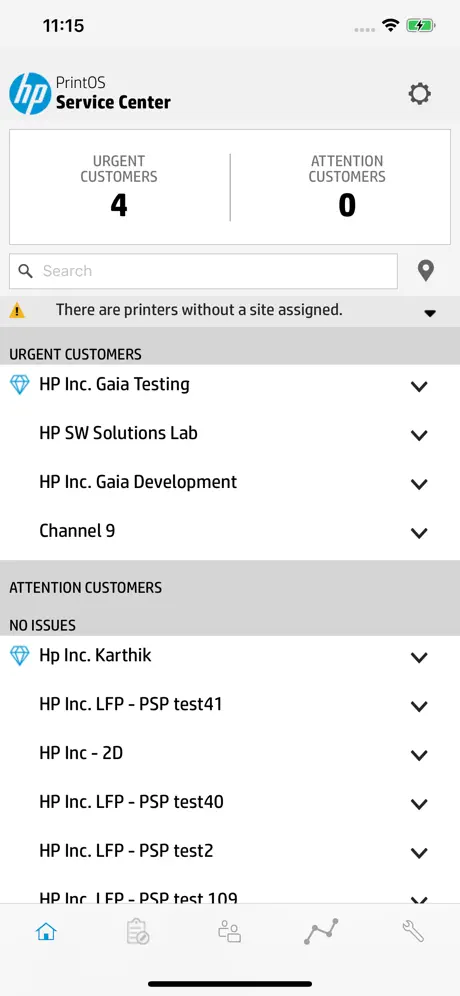 HP PrintOS Service Center